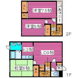栄町駅 徒歩13分 1-2階の物件間取画像
